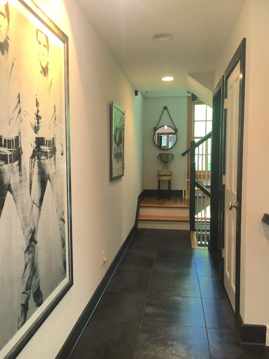 Hall to basement and studio